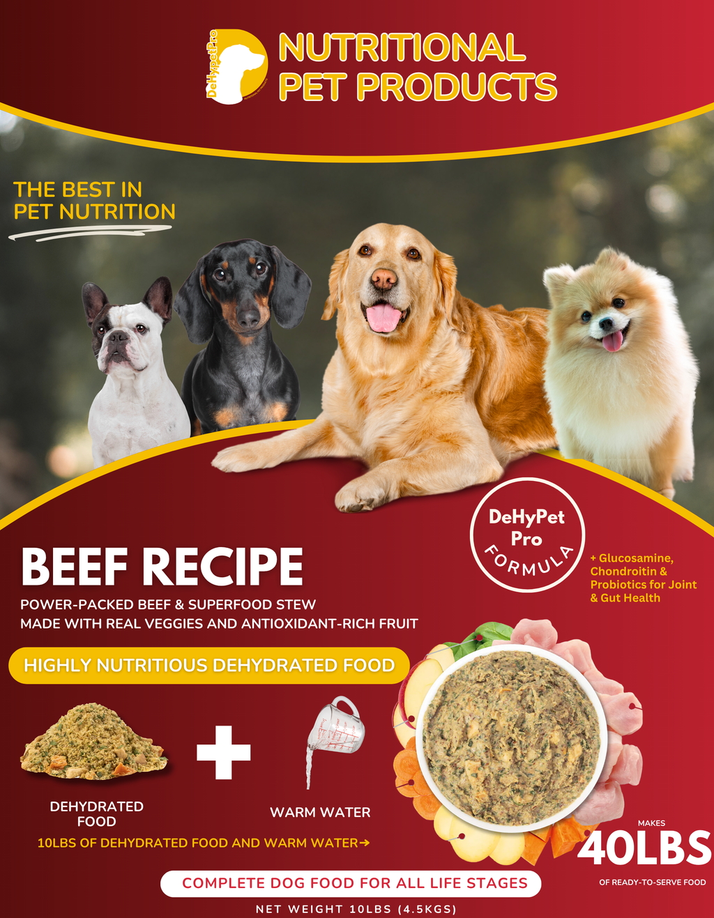 10lbbag→makes40lbsofpreparedfood